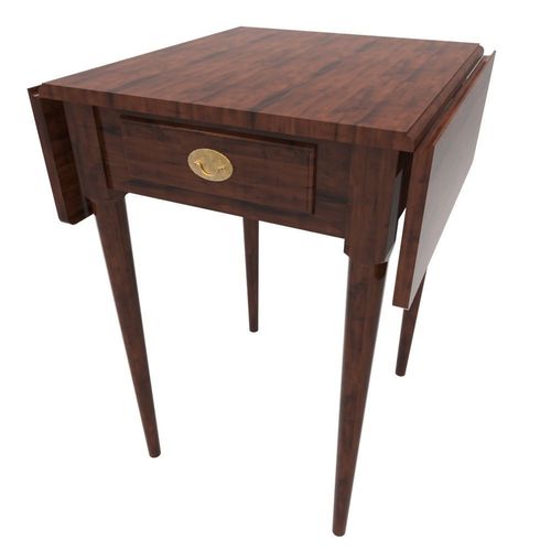 table mahogany drop leaf with drawers Low-poly 3D model