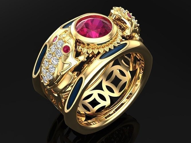 Toad Ring - Elephant ring 3D print model