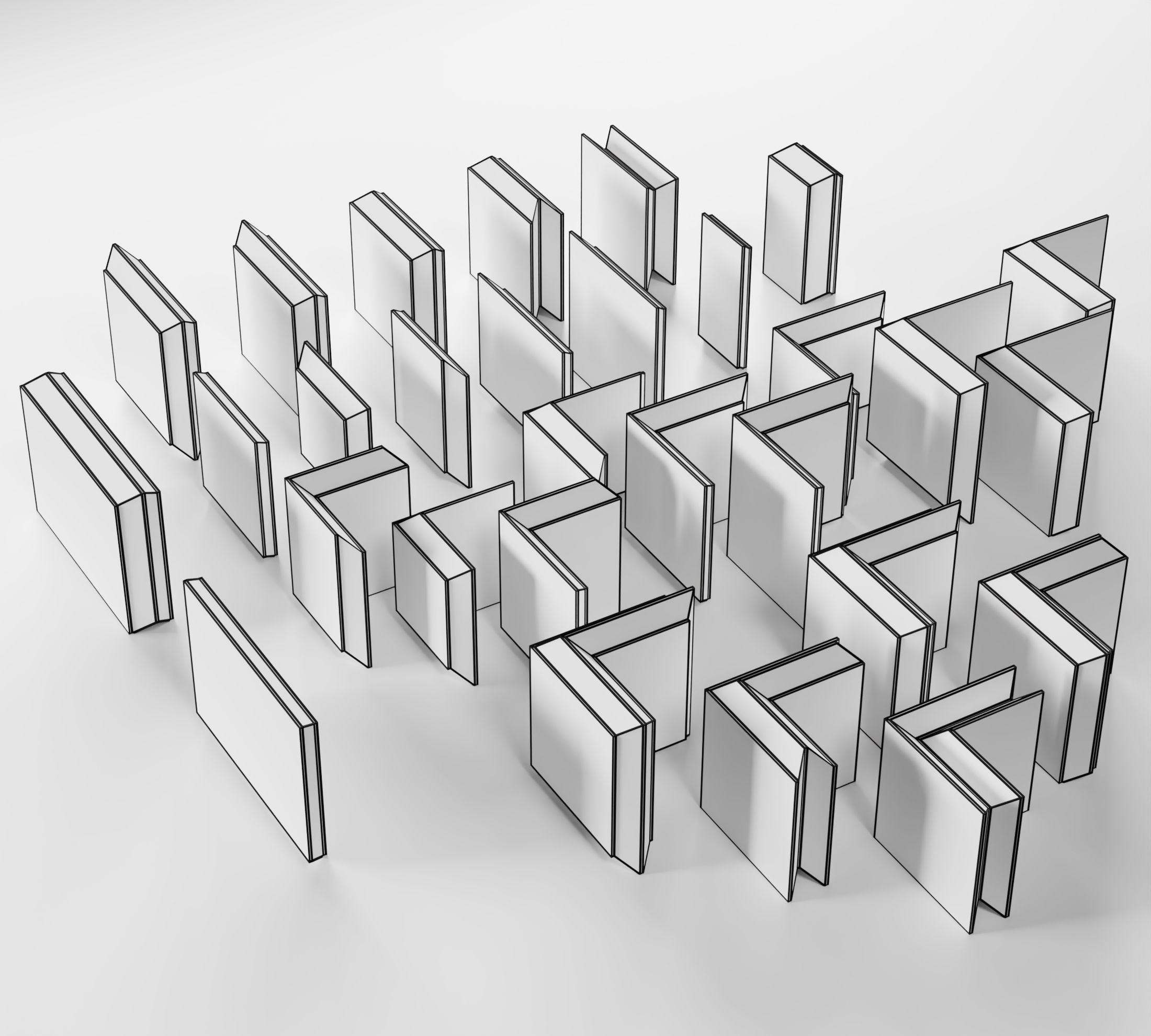 Chevron Interlocking Lead Block Radiation Shielding Low-poly 3D model_9