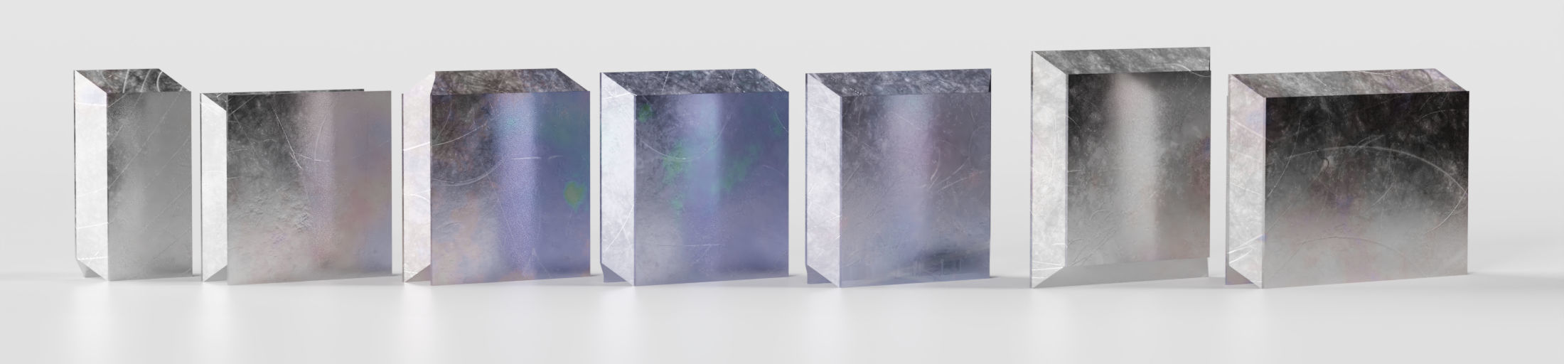 Chevron Interlocking Lead Block Radiation Shielding Low-poly 3D model_4