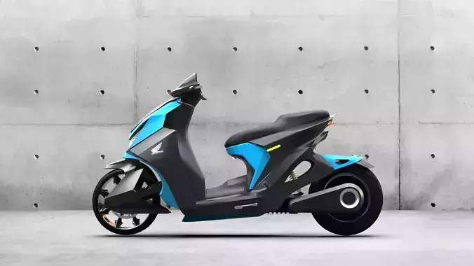 electric motorcycle concept 3D print model