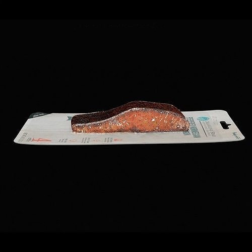 Roasted Salmon 1 3D model 4