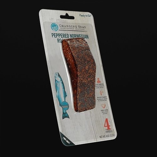 Roasted Salmon 1 3D model 2