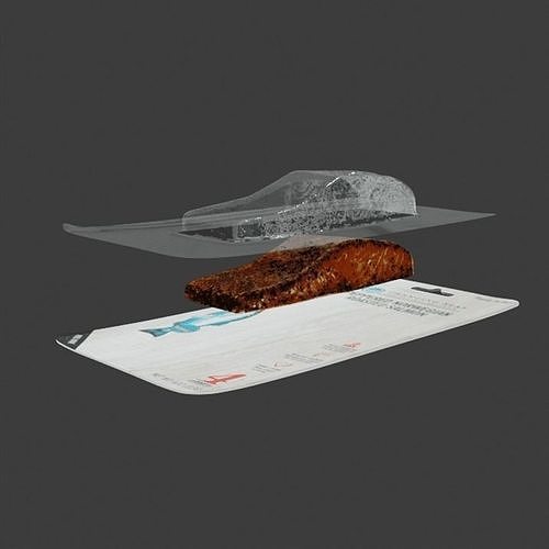 Roasted Salmon 1 3D model 6