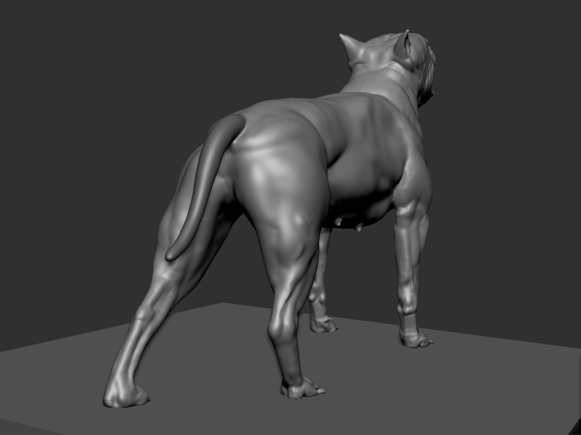 Pitbull sculpt for 3d printing 3D print model_4
