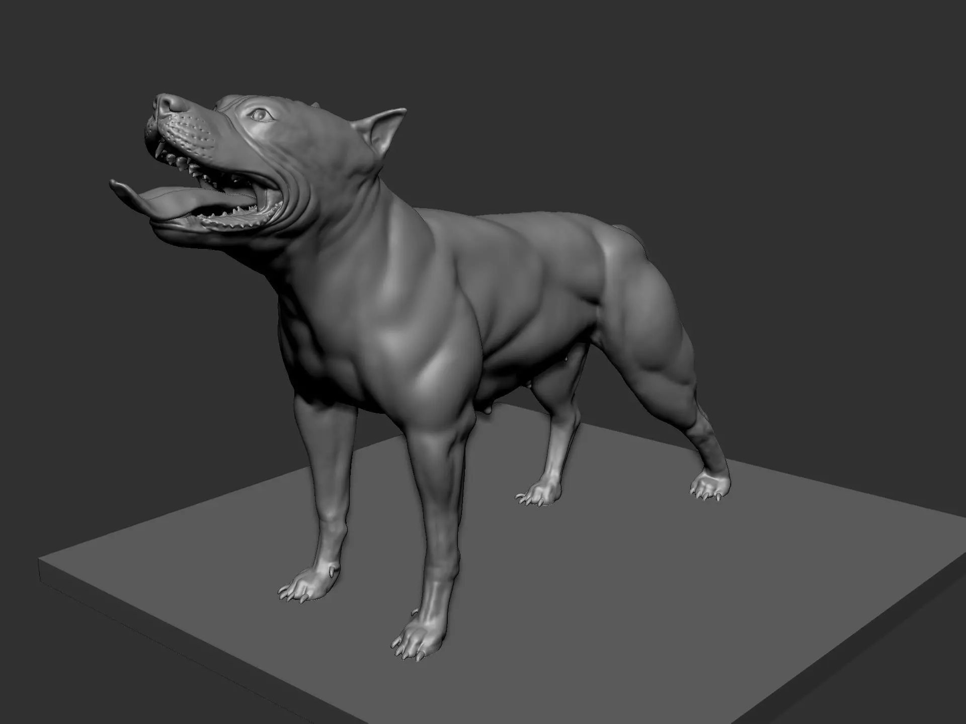 Pitbull sculpt for 3d printing 3D print model_0