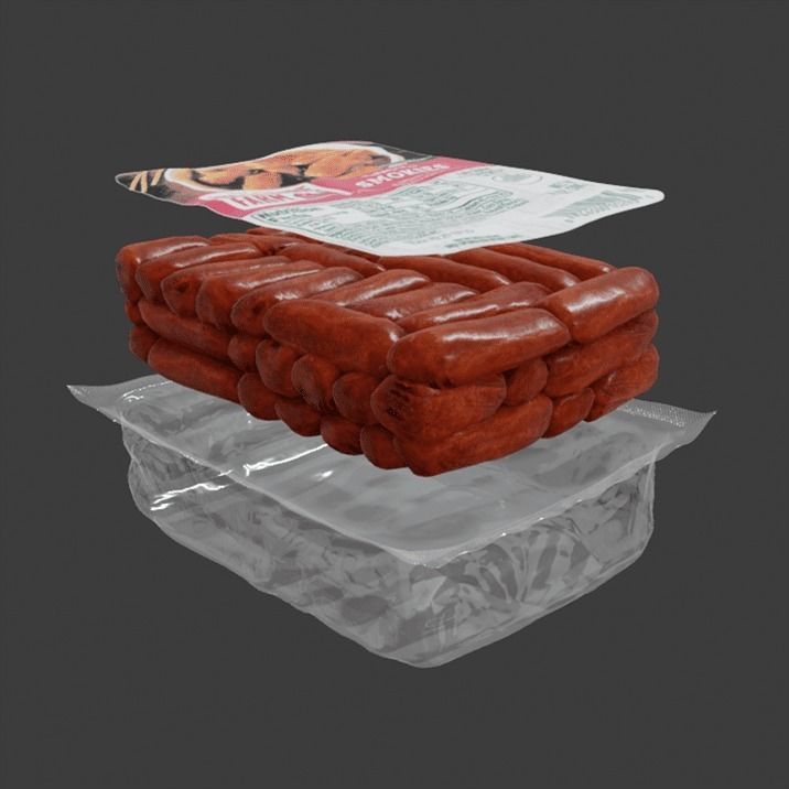 Smoked Sausage 1 3D model_5