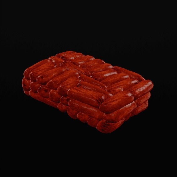 Smoked Sausage 1 3D model_4