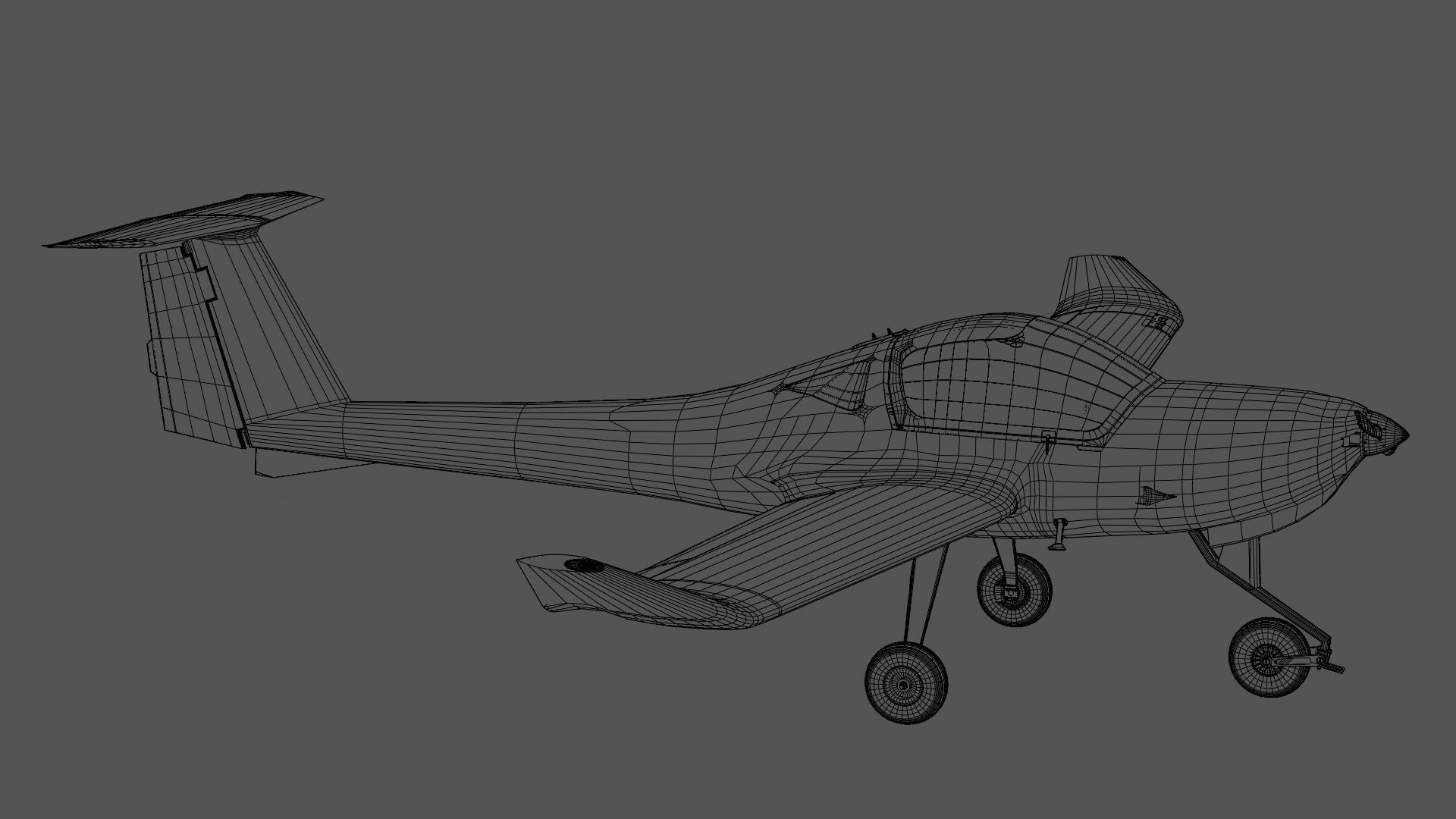 Aircraft Diamond DA20 3D model_17