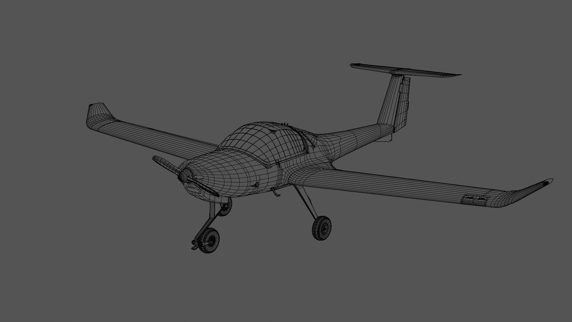 Aircraft Diamond DA20 3D model_13