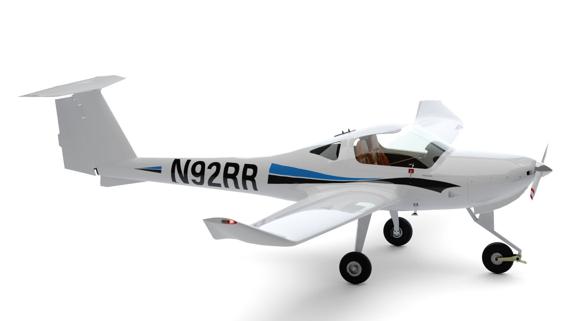 Aircraft Diamond DA20 3D model_4