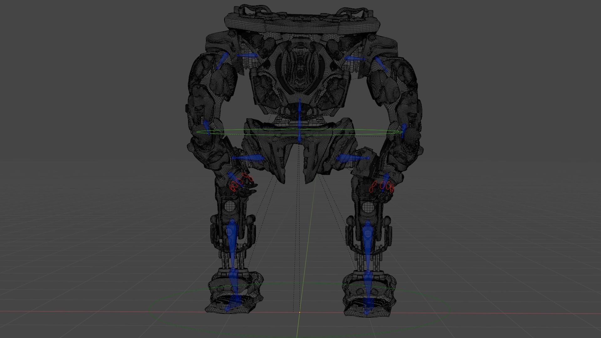 Military Mech Robot Photorealistic Low-poly 3D model_34