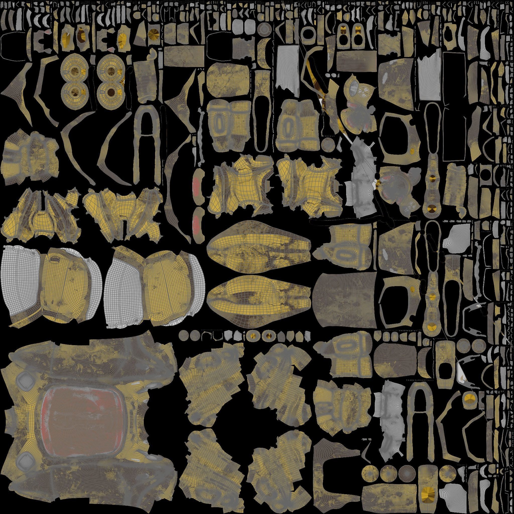 Military Mech Robot Photorealistic Low-poly 3D model_27