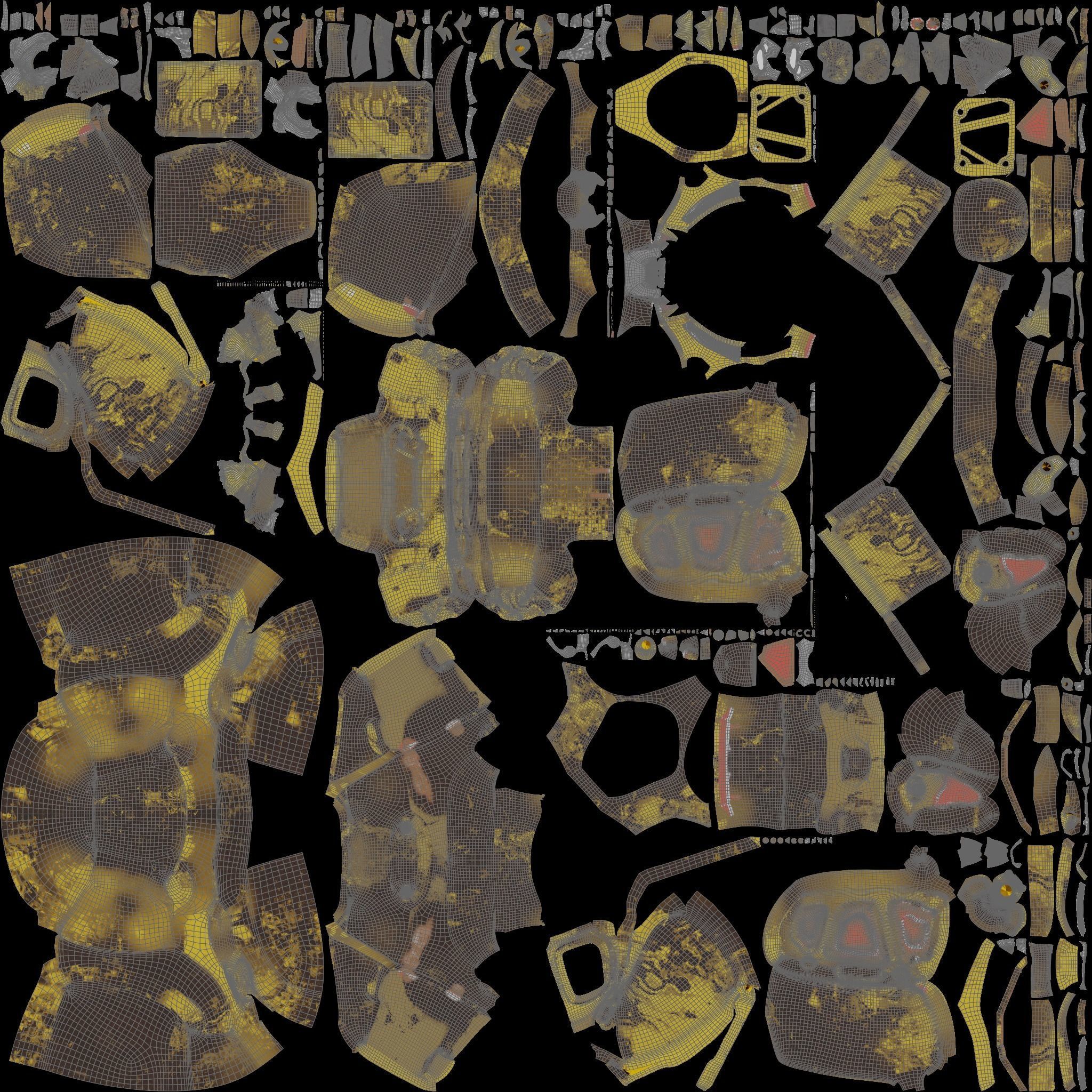 Military Mech Robot Photorealistic Low-poly 3D model_25