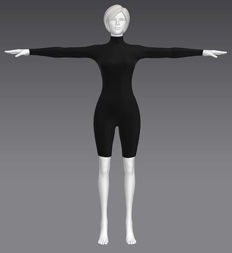 Woman Clothing T-Pose 437 Low-poly 3D model
