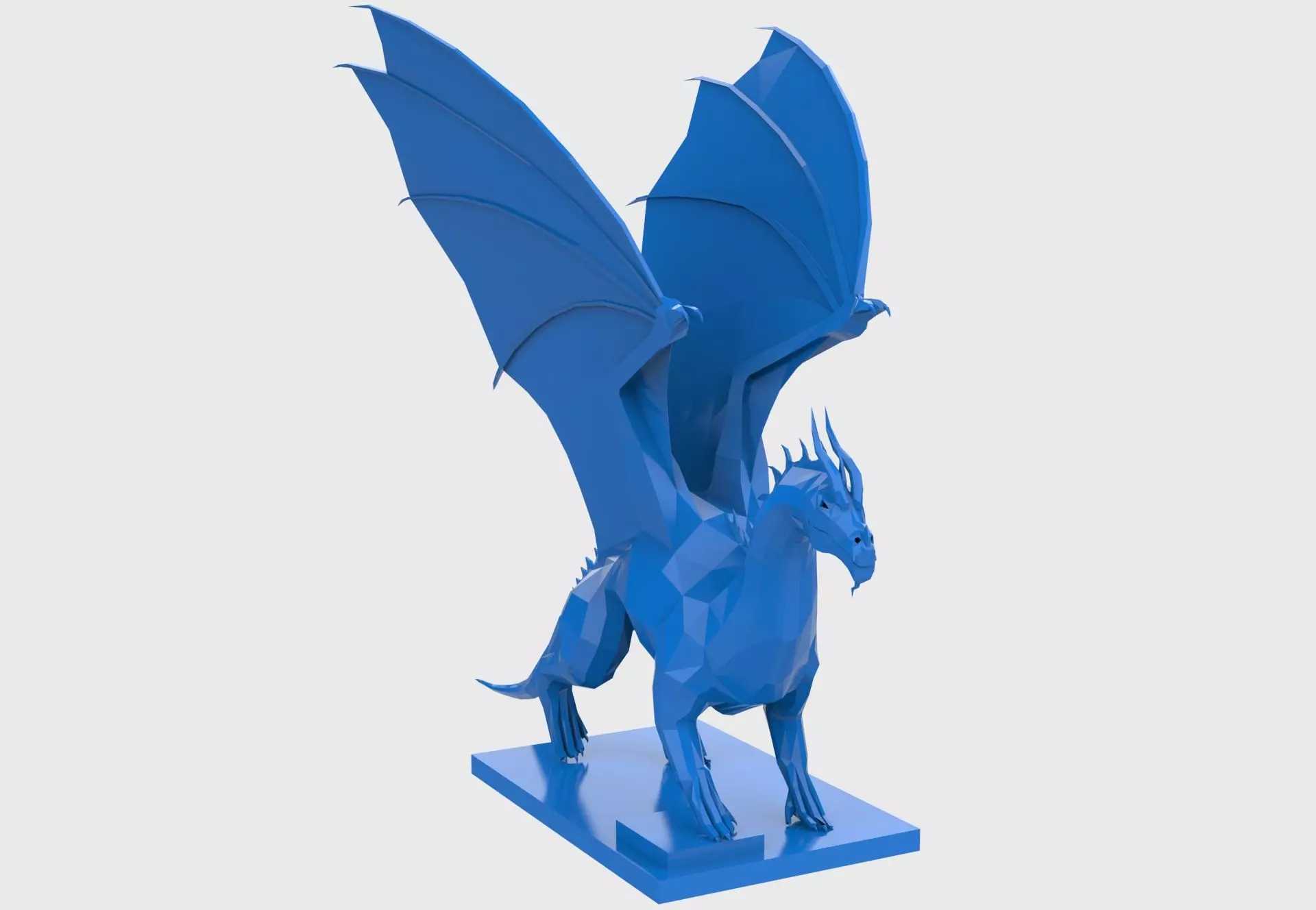 Dragon 3d printable model Low-poly 3D model_0
