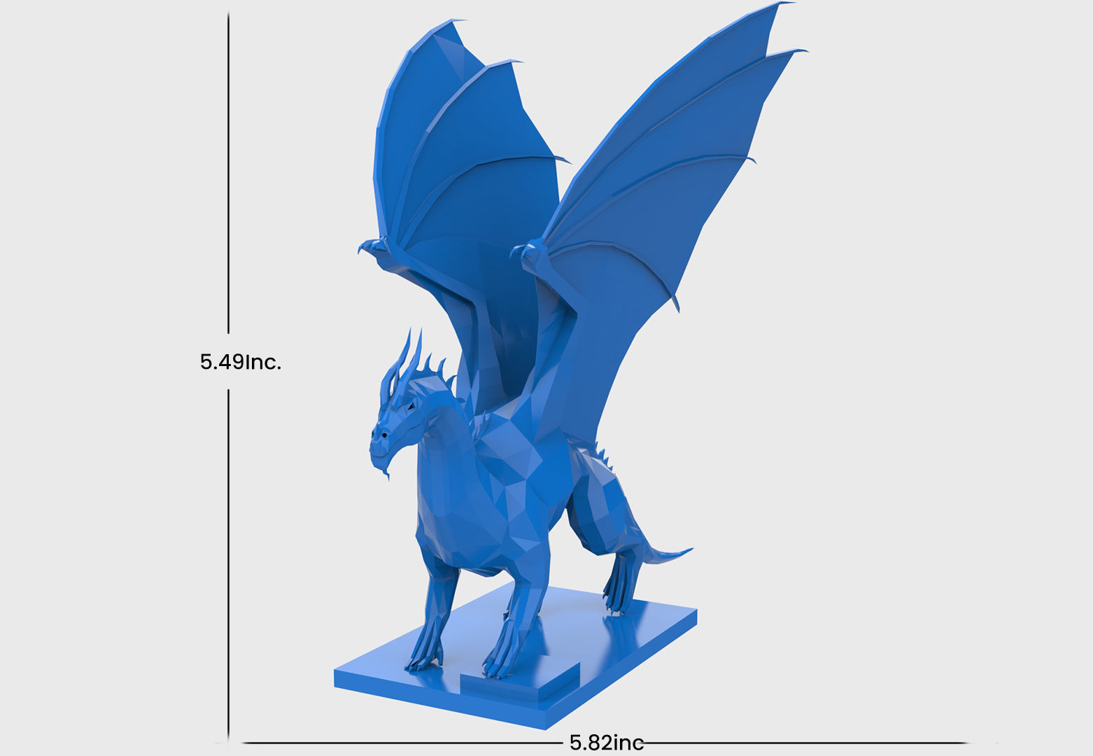 Dragon 3d printable model Low-poly 3D model_2