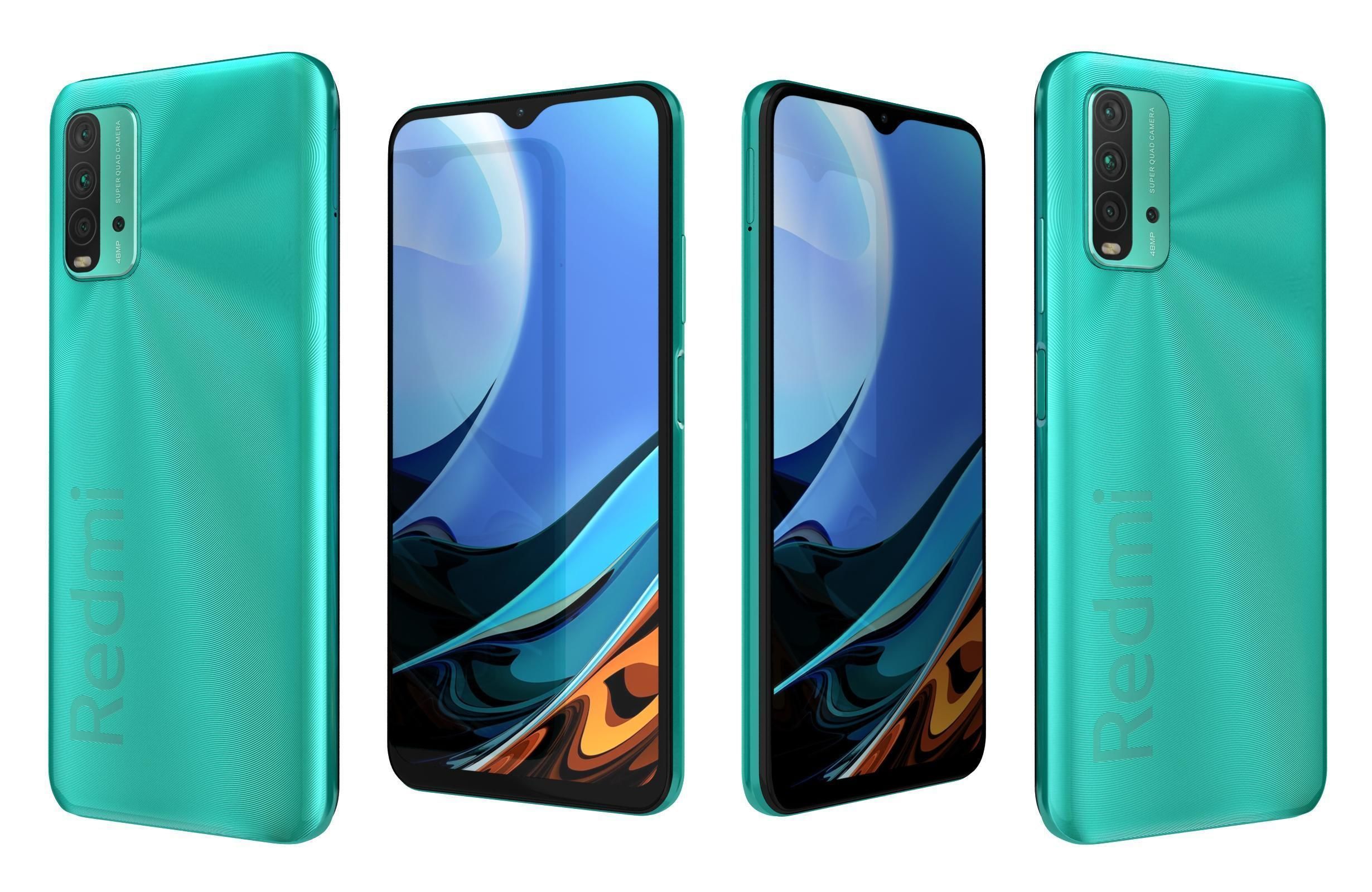 Xiaomi Redmi 9T Ocean Green 3D model_3