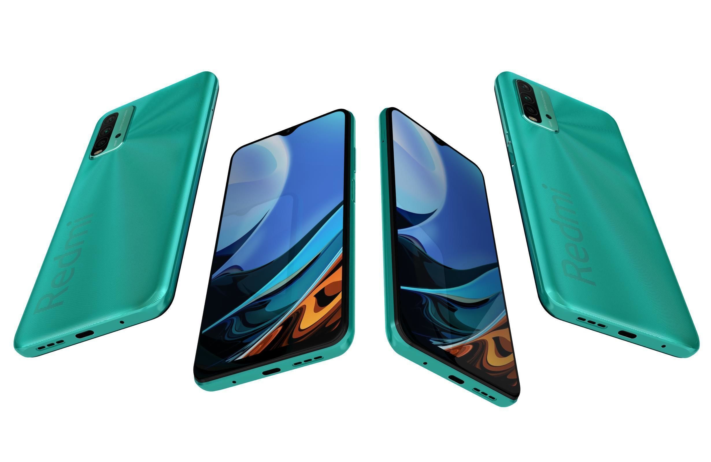 Xiaomi Redmi 9T Ocean Green 3D model_5