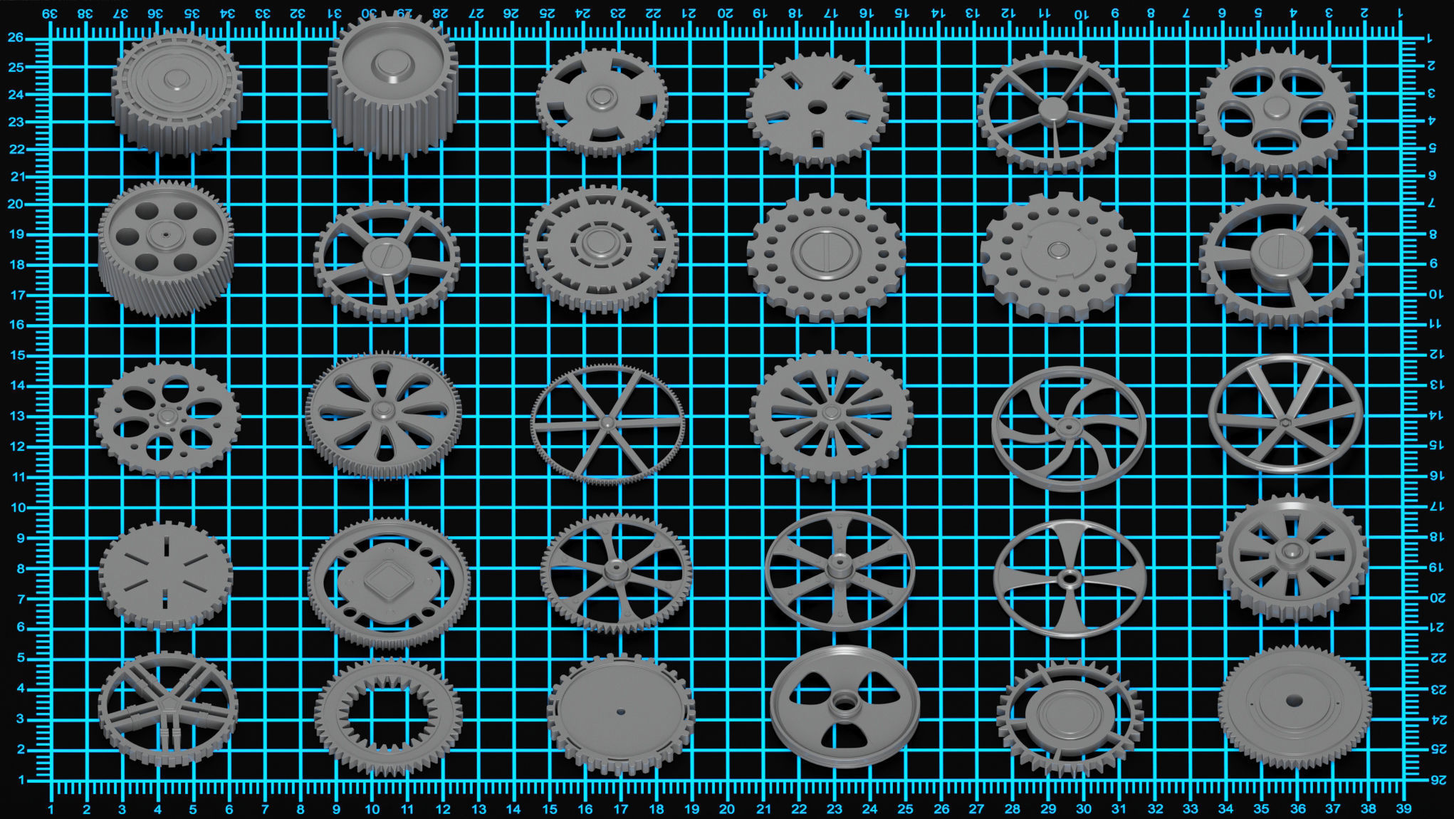 Hard Surface KITBASH 150 DETAILS 3D model_2