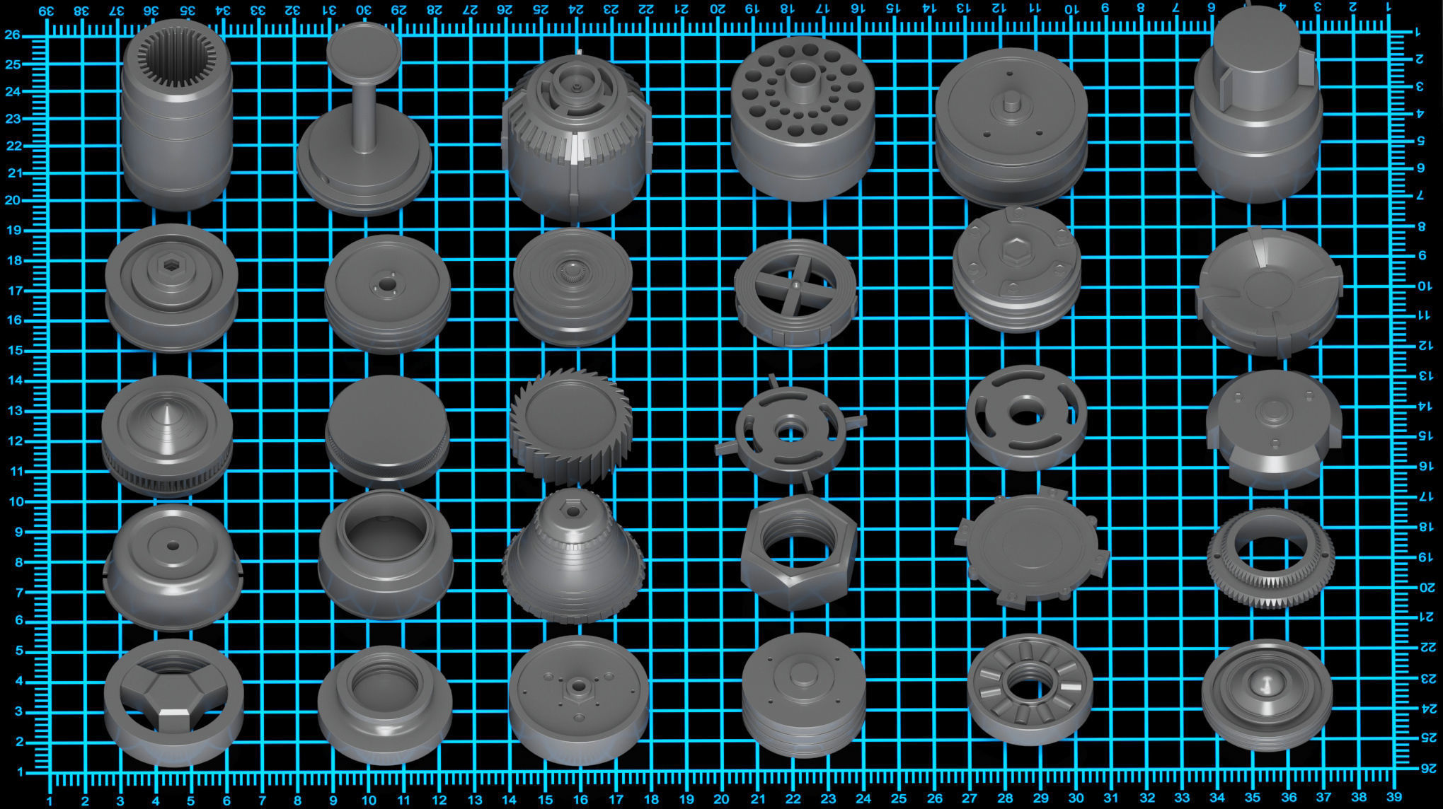 Hard Surface KITBASH 150 DETAILS 3D model_3