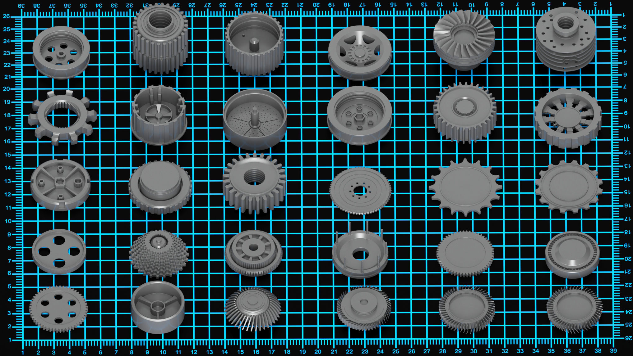 Hard Surface KITBASH 150 DETAILS 3D model_1