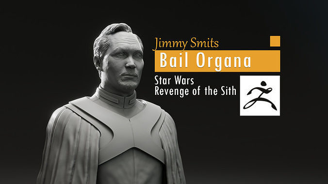 Jimmy Smits - Bail Organa - Star Wars Revenge of the Sith 3D print model