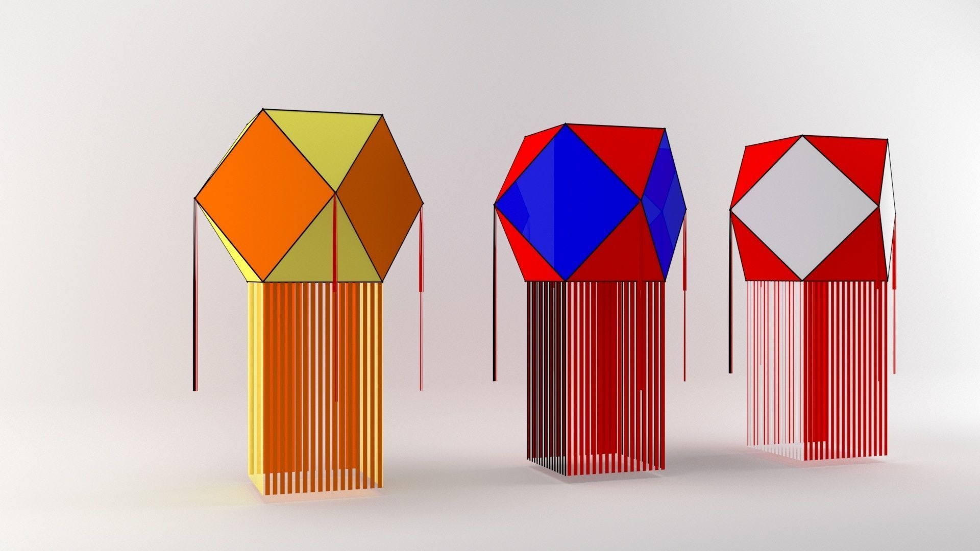 vesak lantern 3D model Low-poly 3D model_1