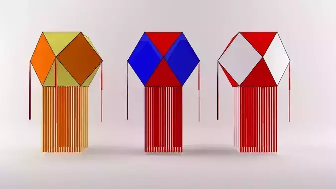 vesak lantern 3D model