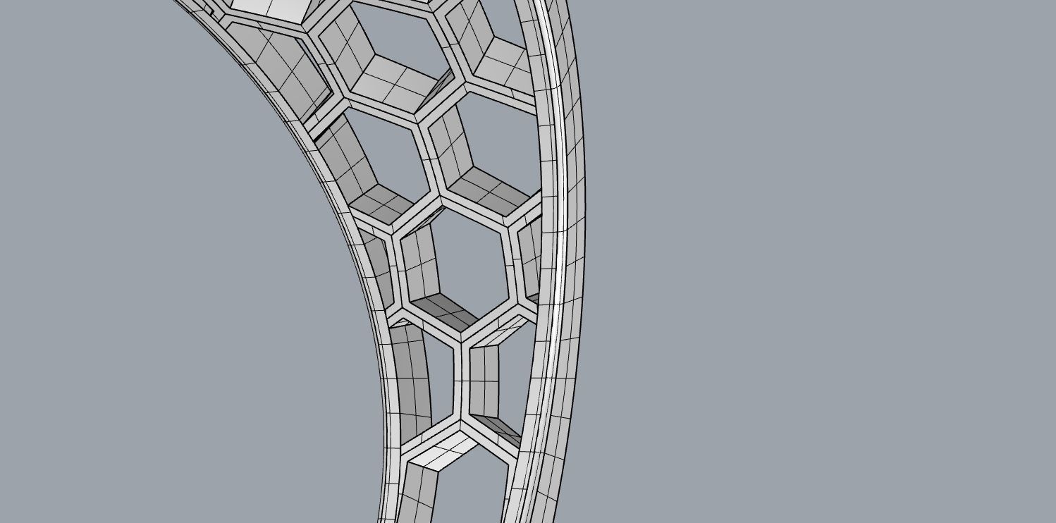 Honeycomb ring 00 3D print model_17