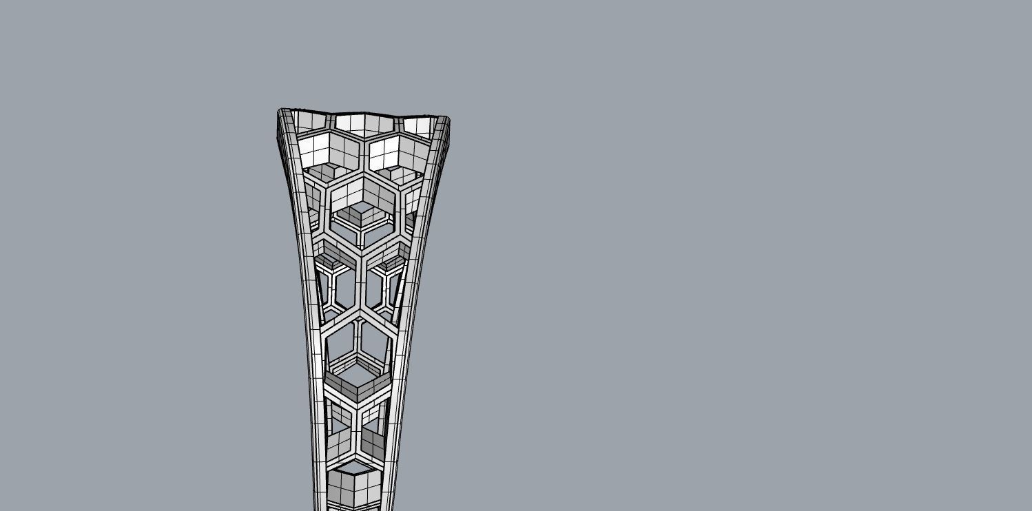 Honeycomb ring 00 3D print model_10