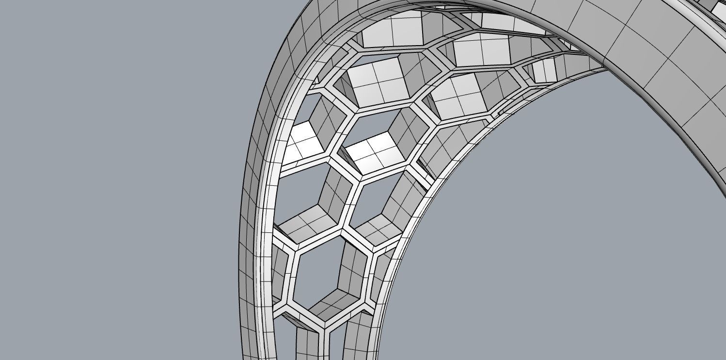 Honeycomb ring 00 3D print model_19