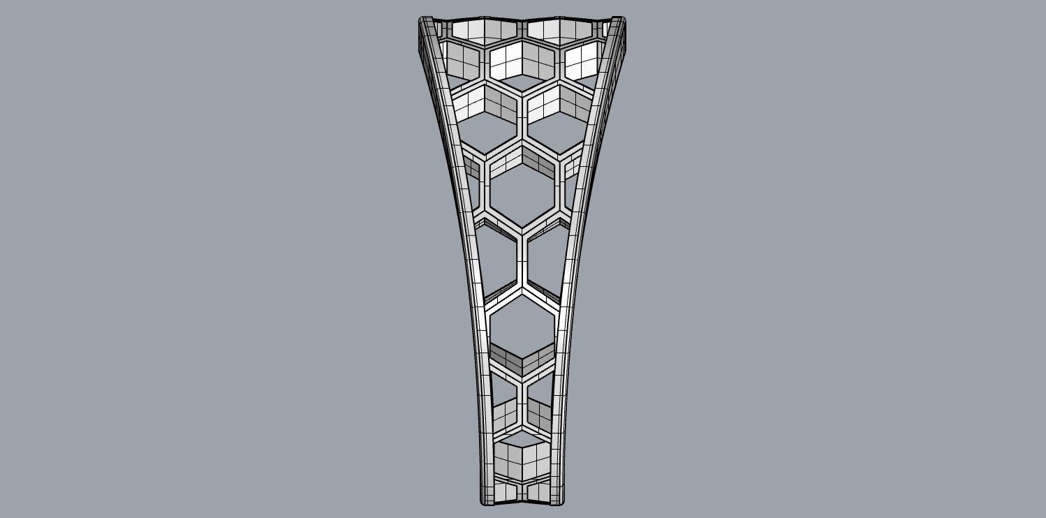 Honeycomb ring 00 3D print model_16