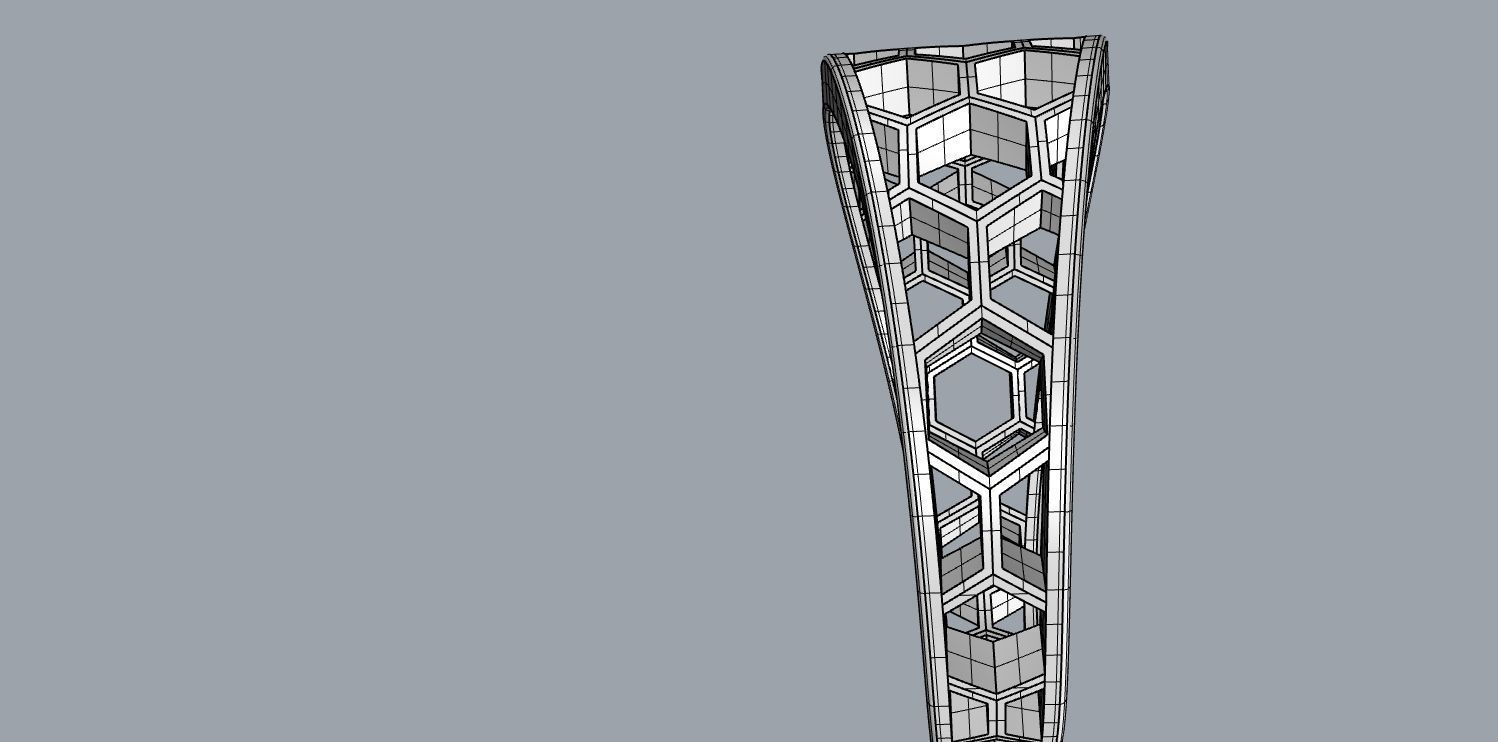 Honeycomb ring 00 3D print model_12