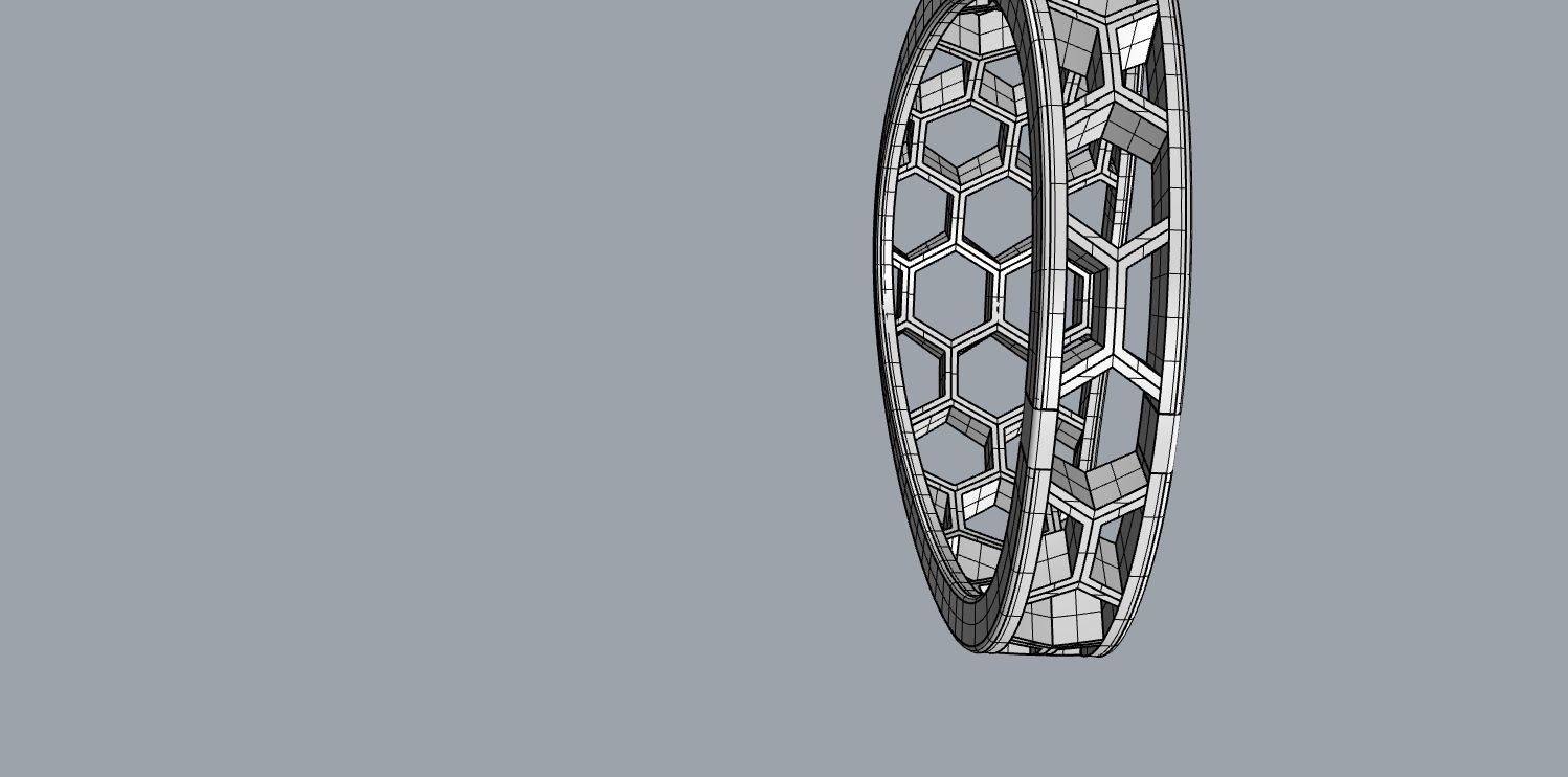 Honeycomb ring 00 3D print model_18
