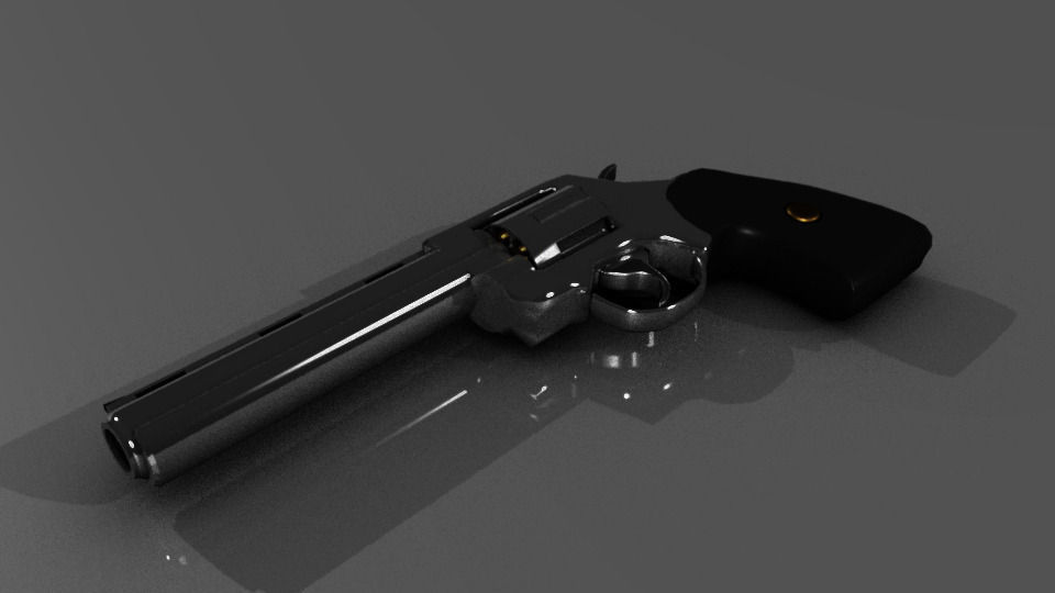 Colt Python Low-poly 3D model_1