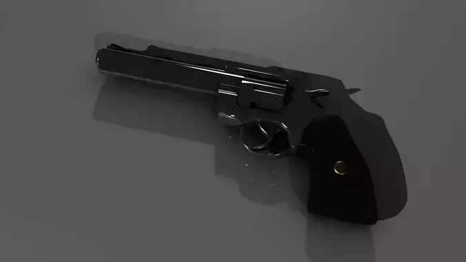 Colt Python Low-poly 3D model