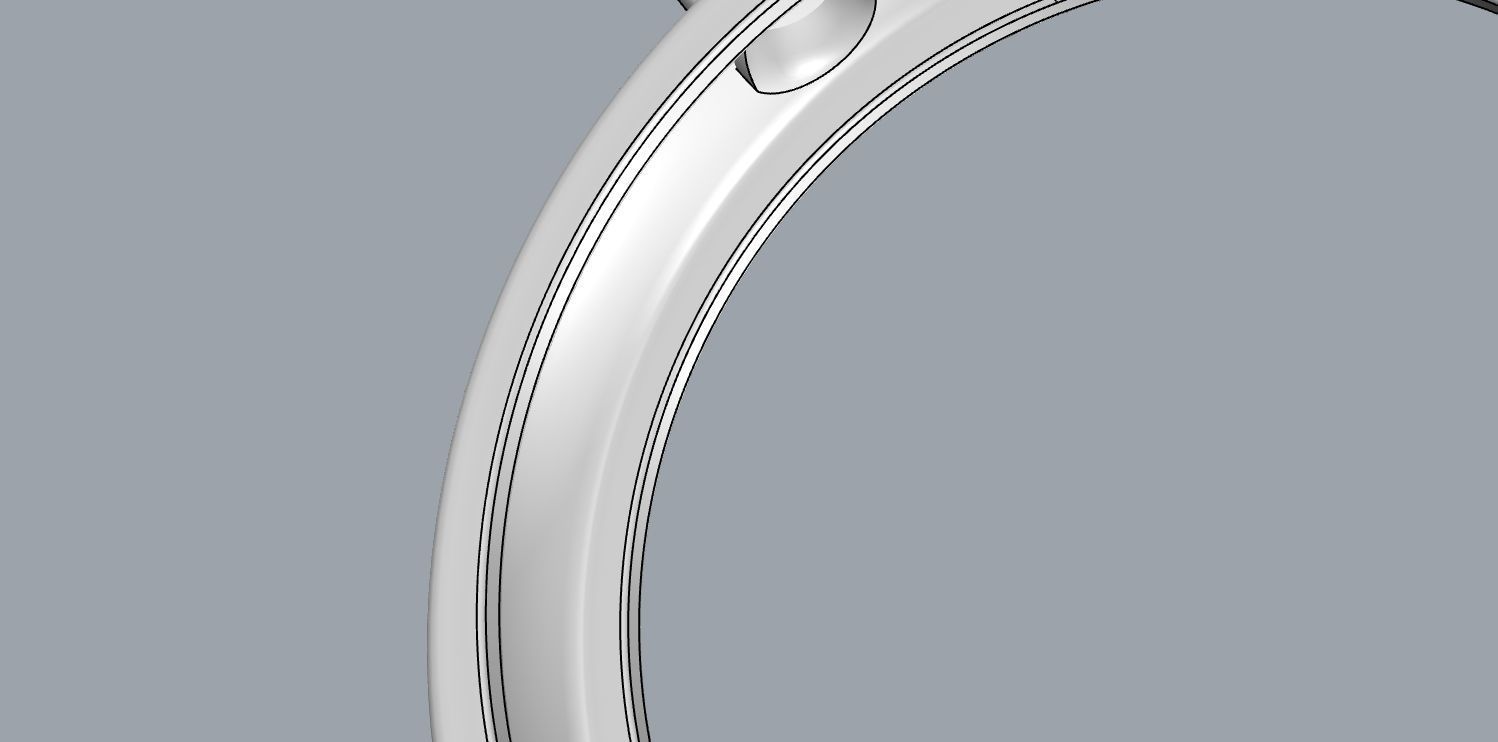 Cute Rabbit Ears Ring 3D print model_11