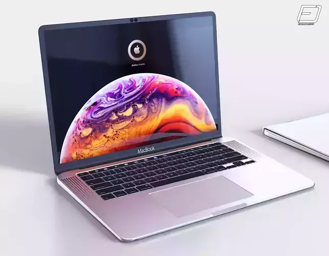 Macbook Pro Next Gen Laptop Low-poly 3D model