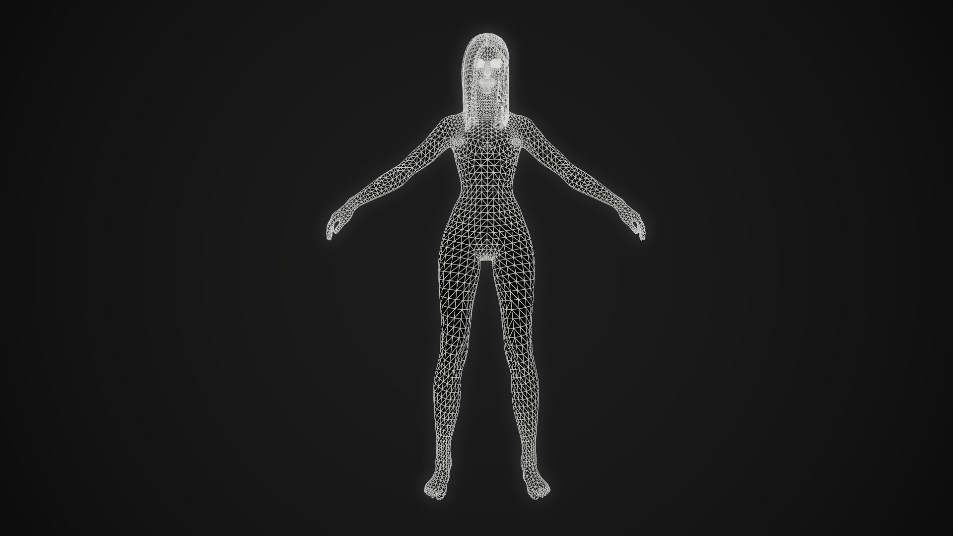 Realistic Female - Game Ready Character Free low-poly 3D model_7