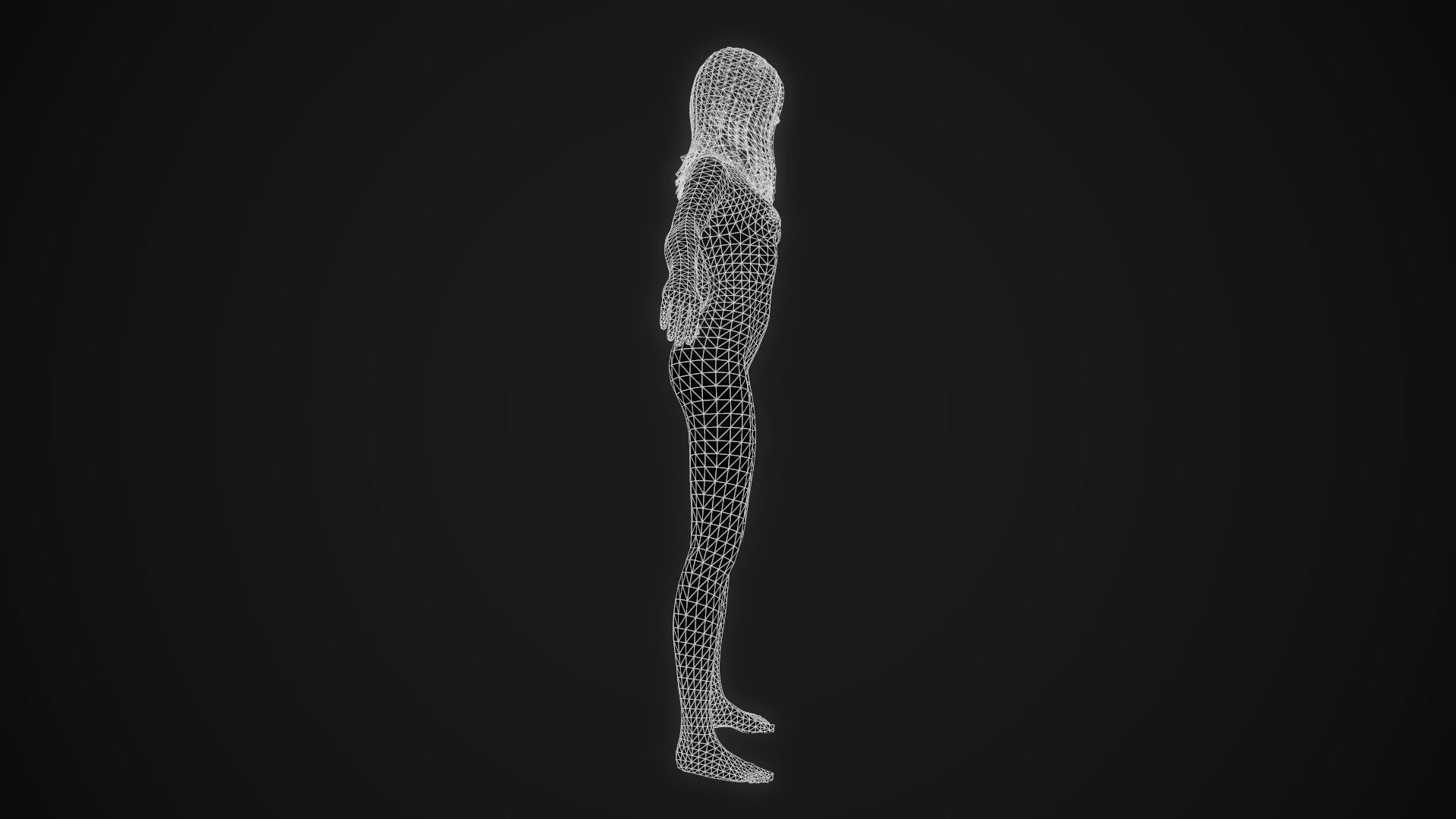 Realistic Female - Game Ready Character Free low-poly 3D model_8