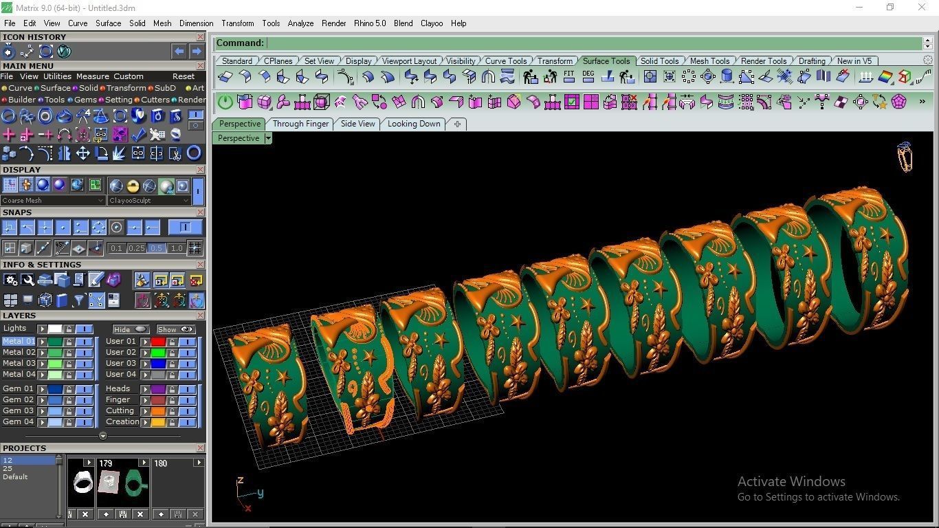 mushroom ring 3D print model_2