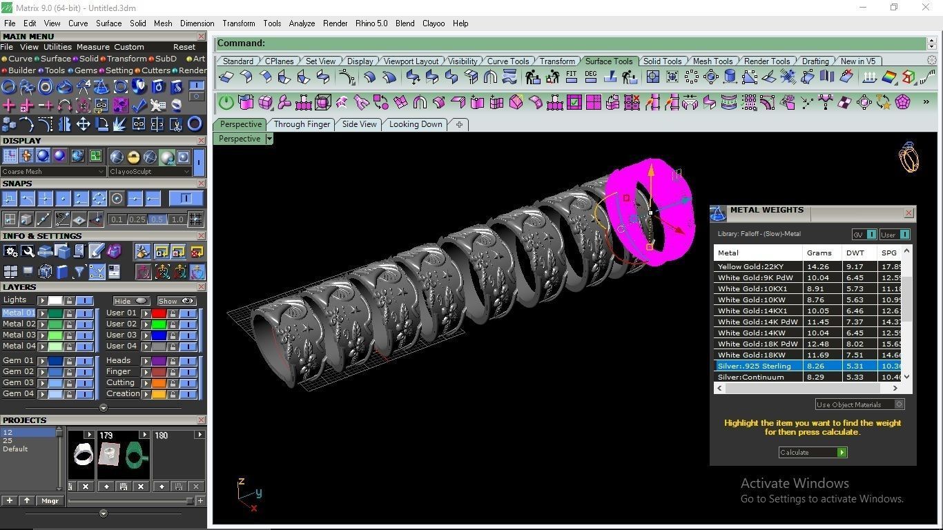 mushroom ring 3D print model_7