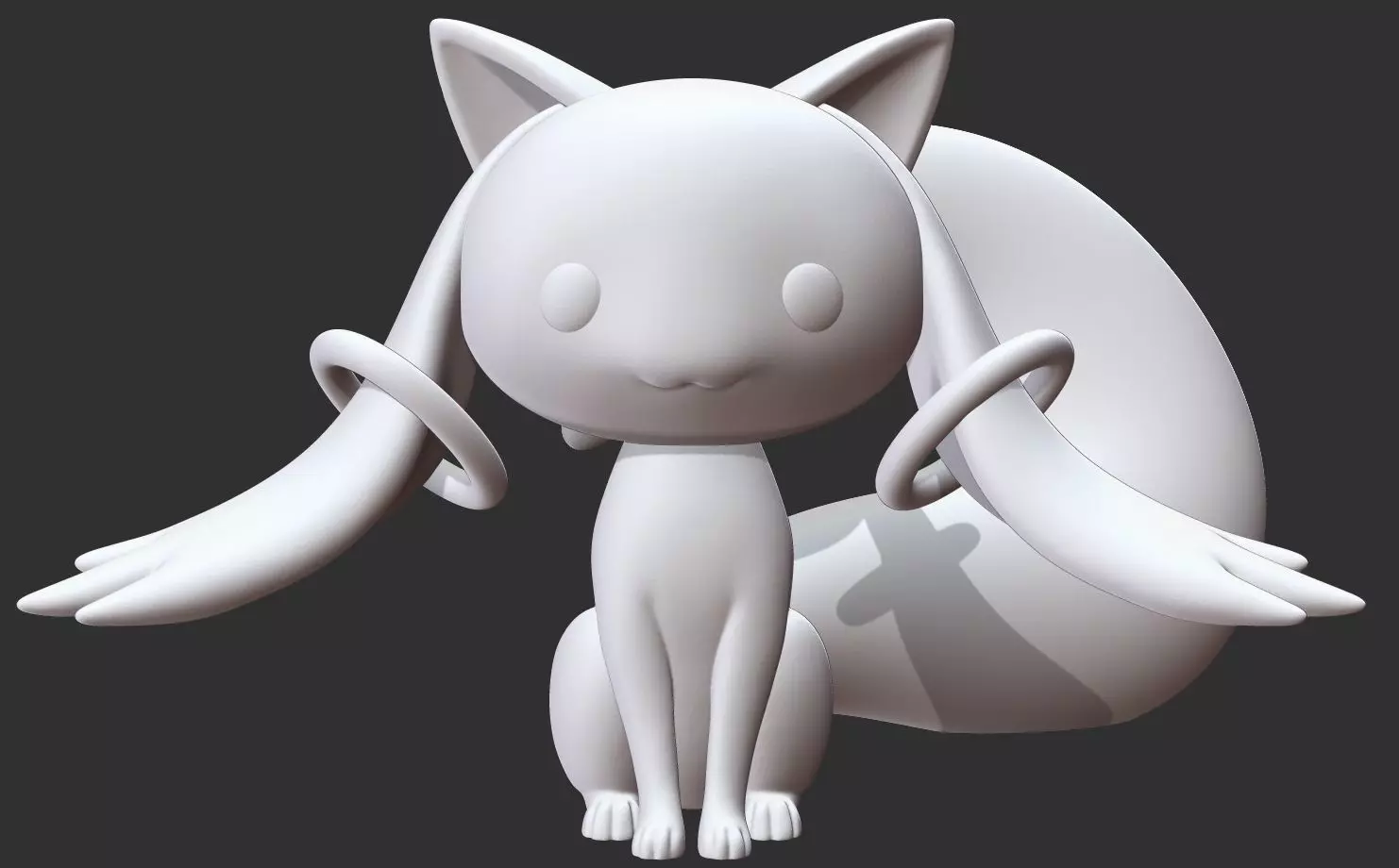 Kyubey from Madoka Magica 3D print model