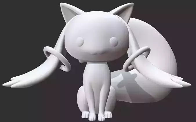 Kyubey from Madoka Magica 3D print model