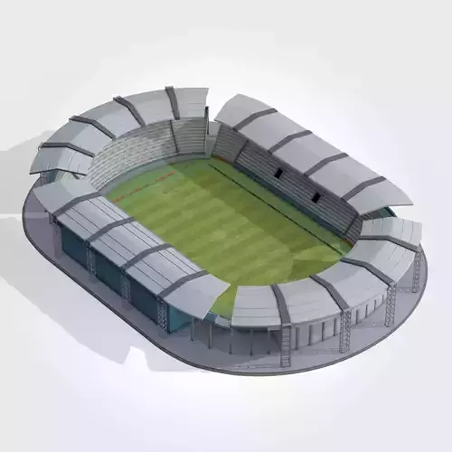 Lowpoly generic football soccer stadium Low-poly 3D model