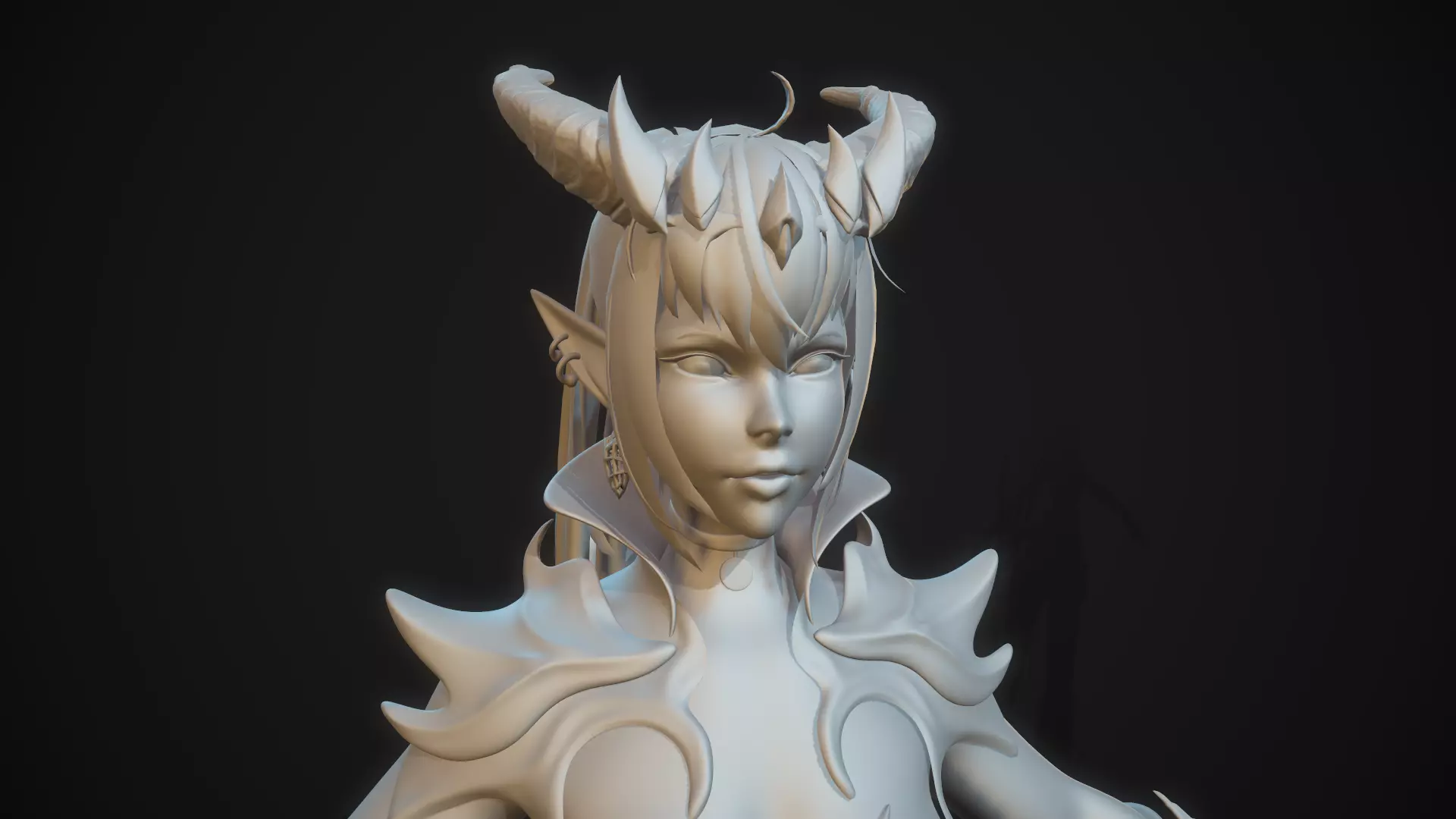 Demoness Girl - High Poly Base Mesh 3D model