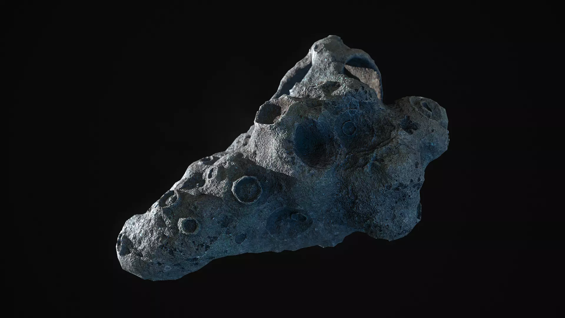Realistic asteroid 1 meteorite Low-poly 3D model