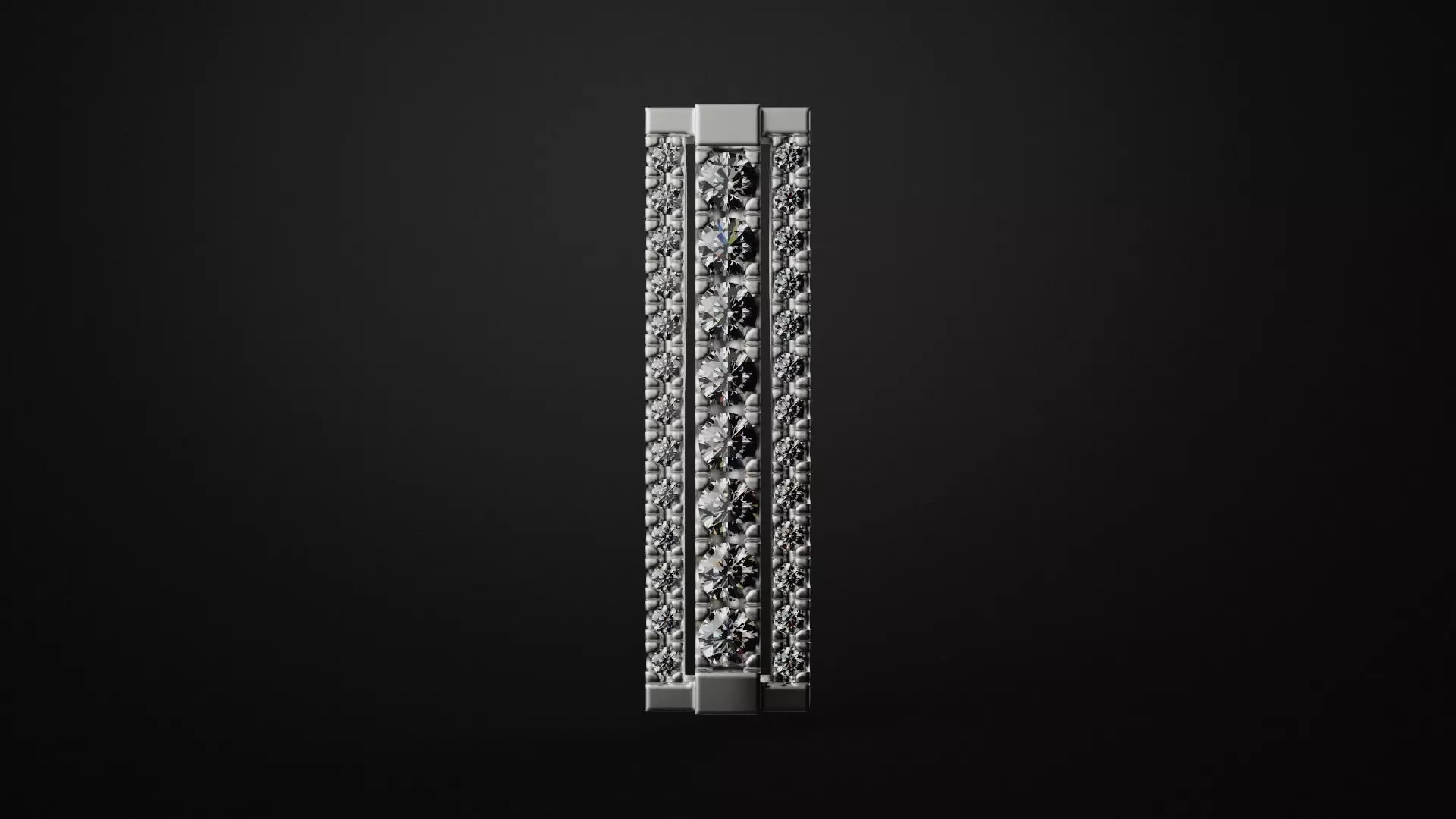 Rectangular pendant 3D print model_0