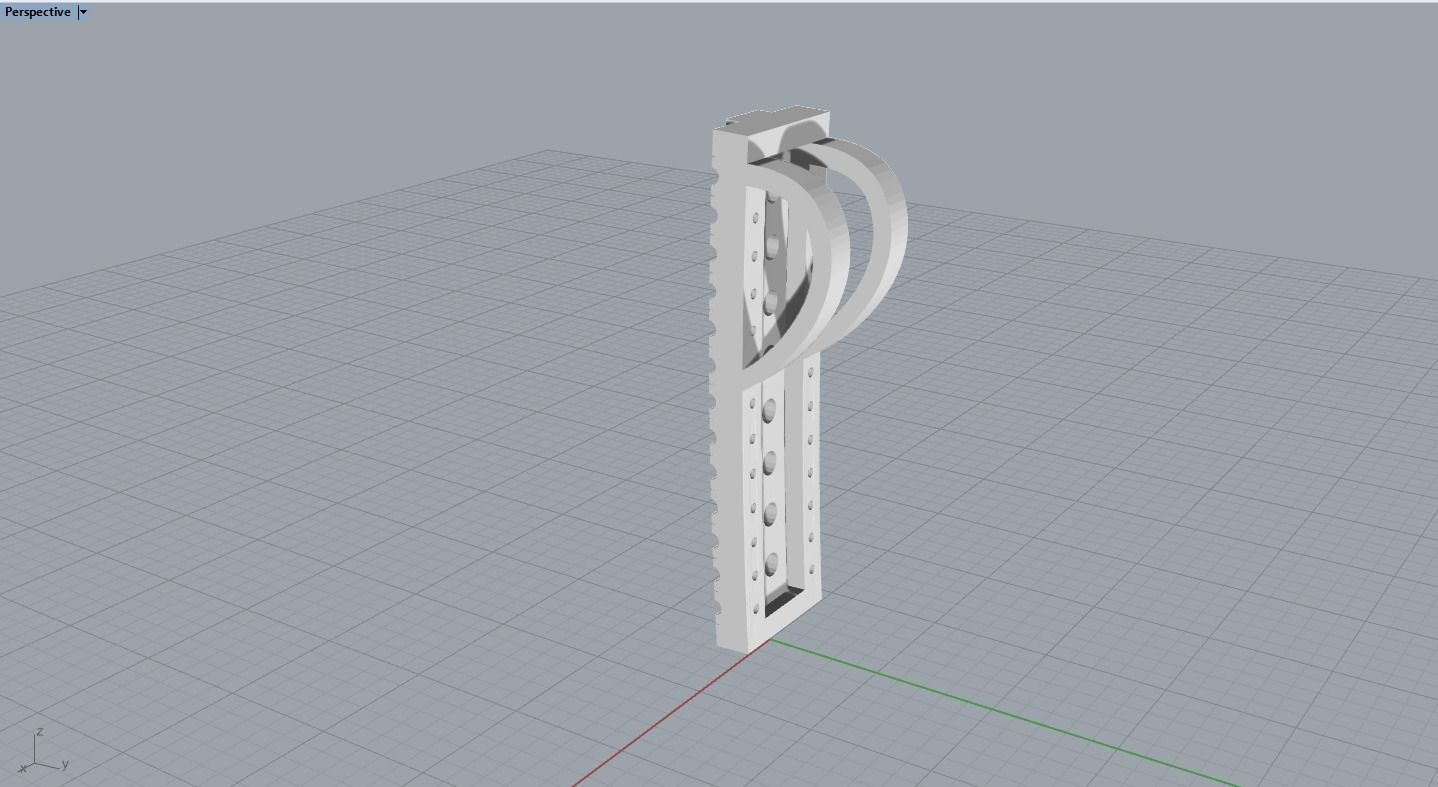 Rectangular pendant 3D print model_10